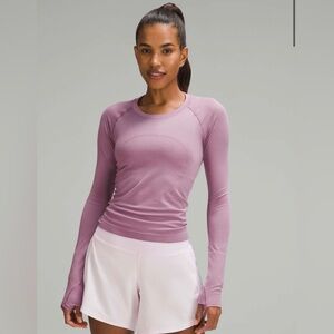 Lululemon Swiftly Tech Long-Sleeve Shirt 2.0 Race Length Velvet Dust Size 2